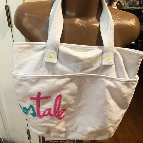 Aeropostale Tote/Bag/Satchel Canvas Raised Letters side pockets - Picture 1 of 7